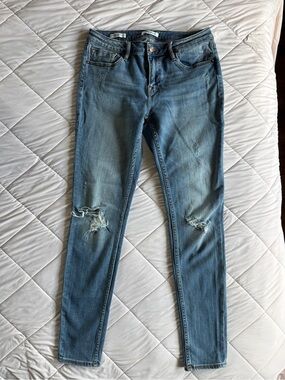 Vigoss Faded Blue Ripped Skinny Jeans